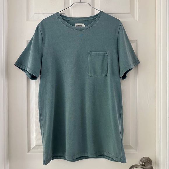 Taylor Stitch Bundle of 2 Heavy Bag Tee Shirts Burgundy Teal Men’s Size Large - Picture 10 of 16